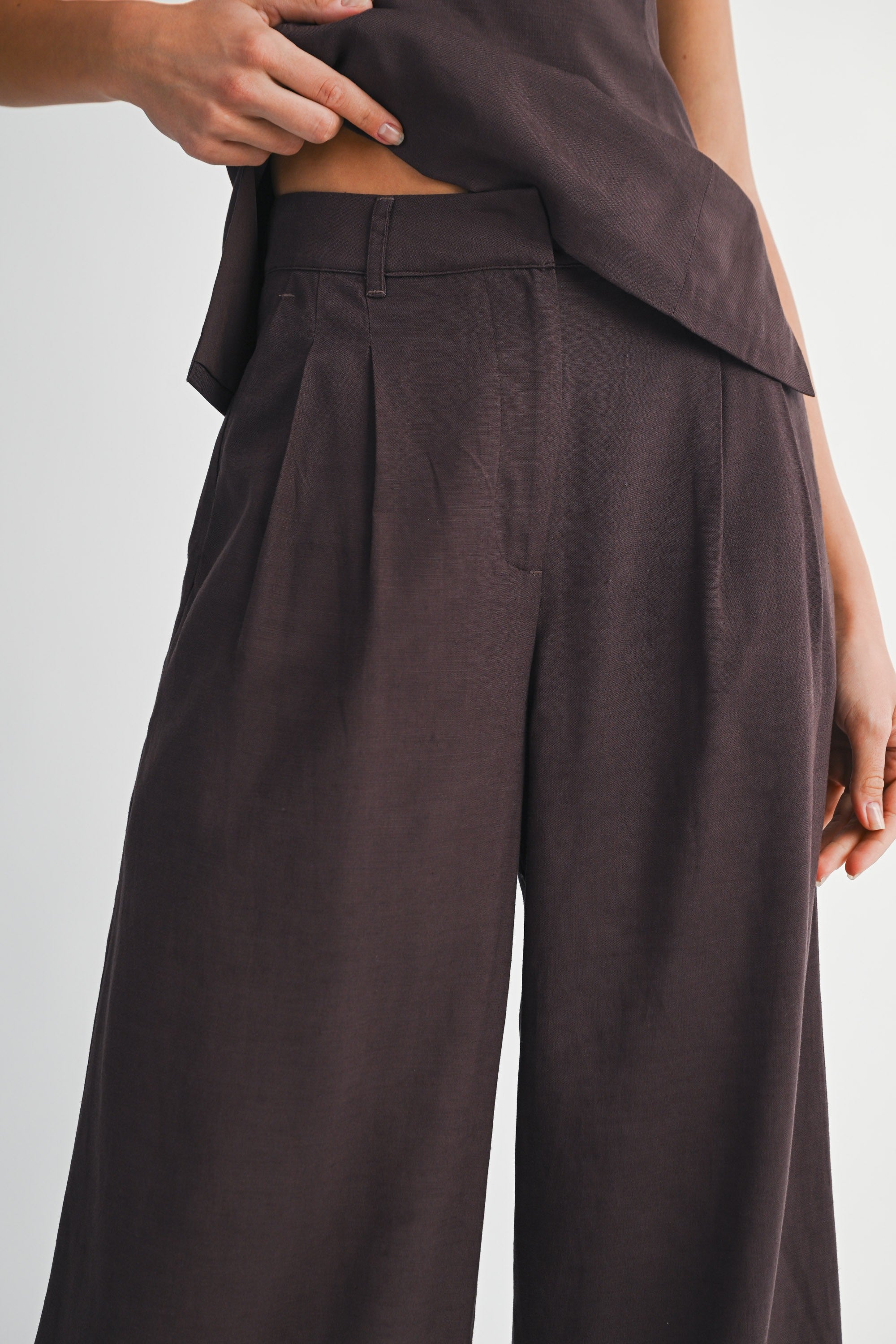 Linen Top and Trouser Set